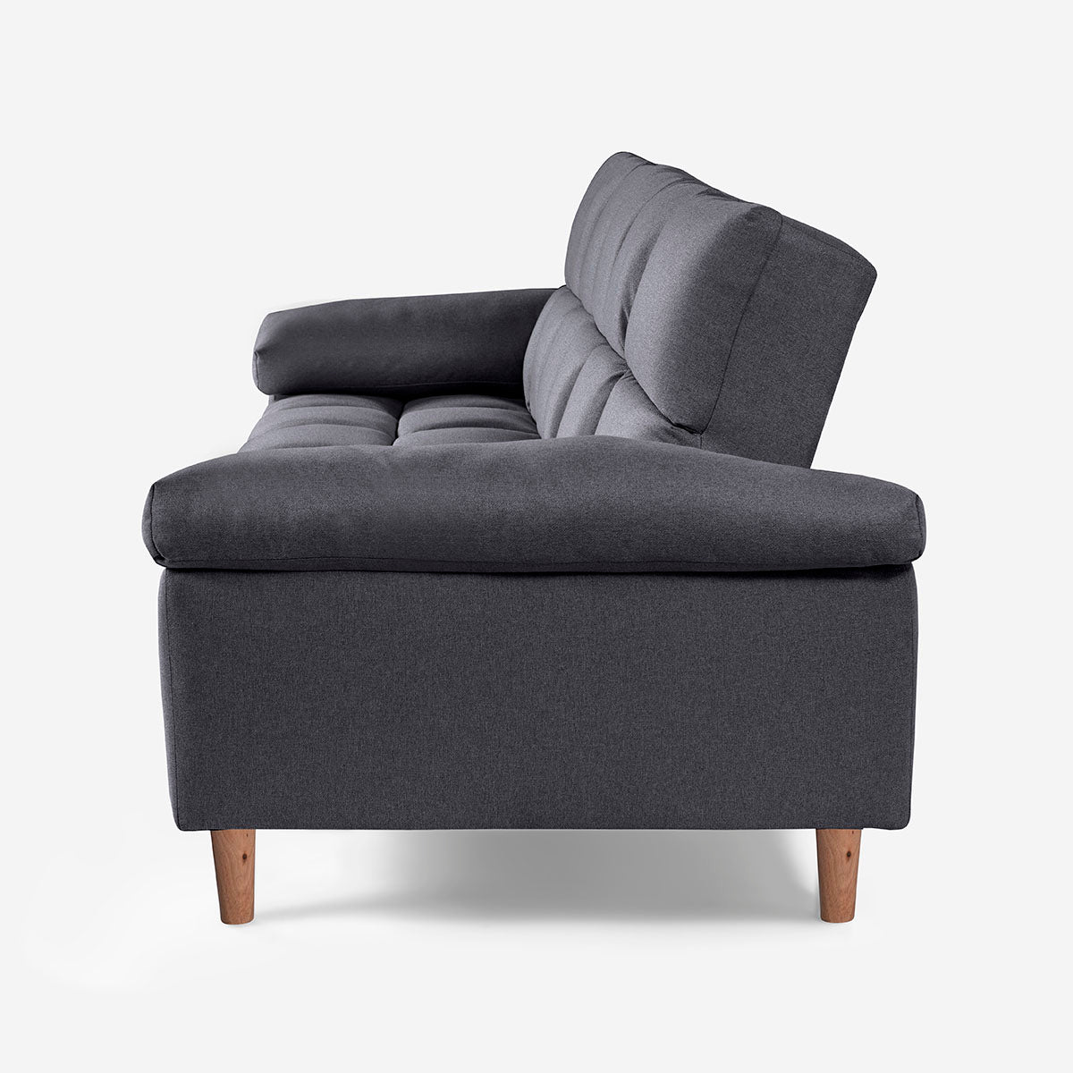 Sofá Cama Makora Gabbana Gris Oxford Lino De 3 Plazas
