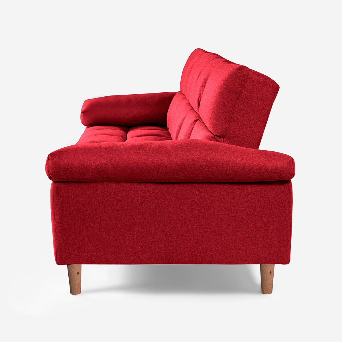 Sofá Cama Makora Gabbana Rojo Lino De 3 Plazas