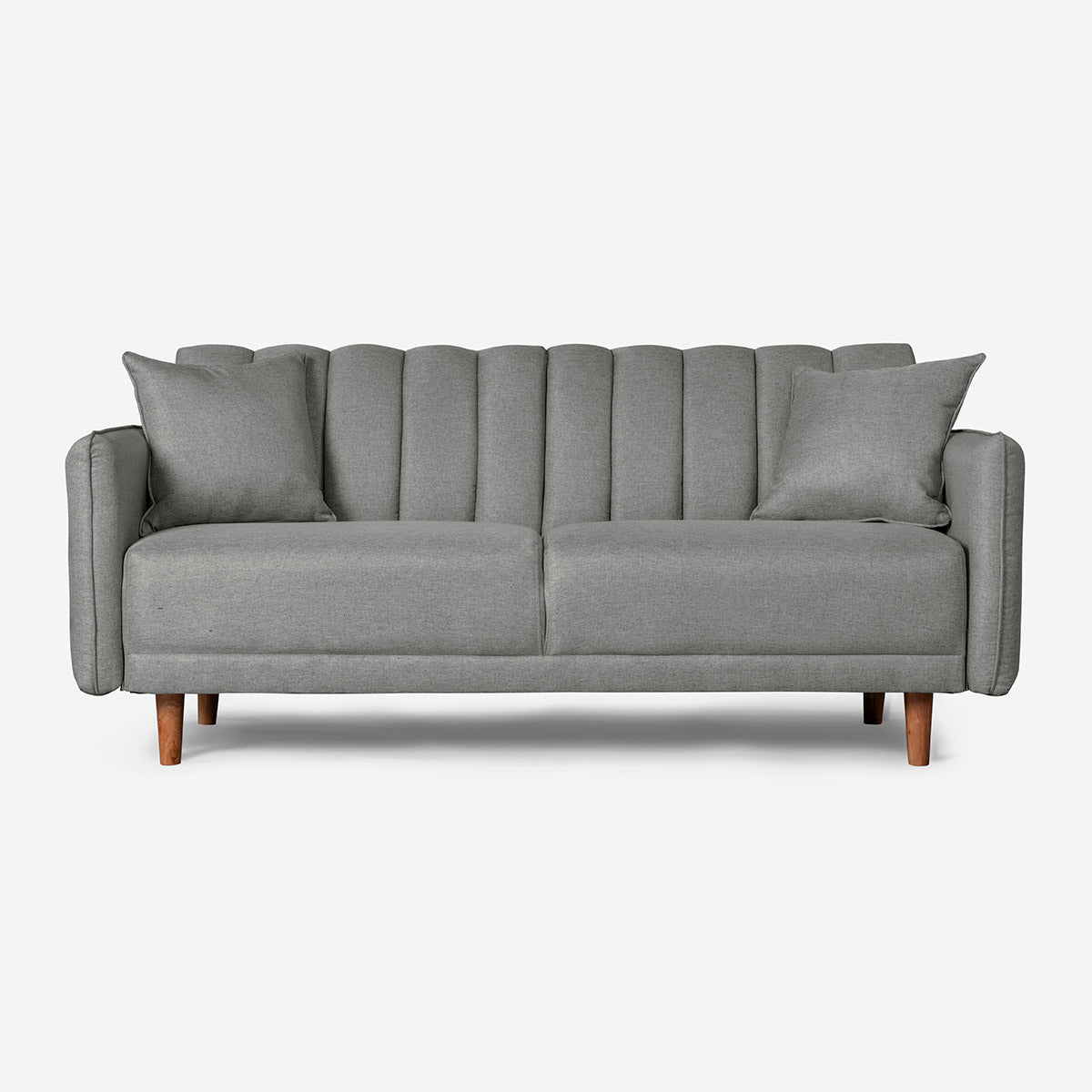 Sofá Cama Makora Hades Gris Claro Lino De 3 Plazas - Outlet