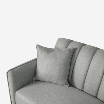 Sofá Cama Makora Hades Gris Claro Lino De 3 Plazas - Outlet