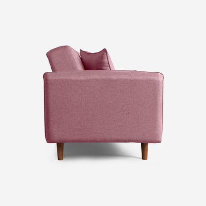 Sofá Cama Makora Hades Rosa Lino De 3 Plazas - Outlet