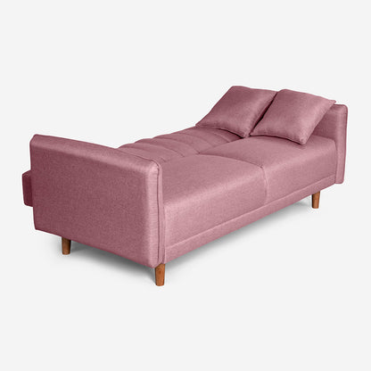 Sofá Cama Makora Hades Rosa Lino De 3 Plazas - Outlet