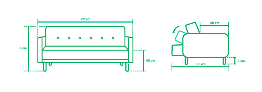 Sofá Cama Tammy Gris Claro Makora Essentials de Lino Con Portavasos