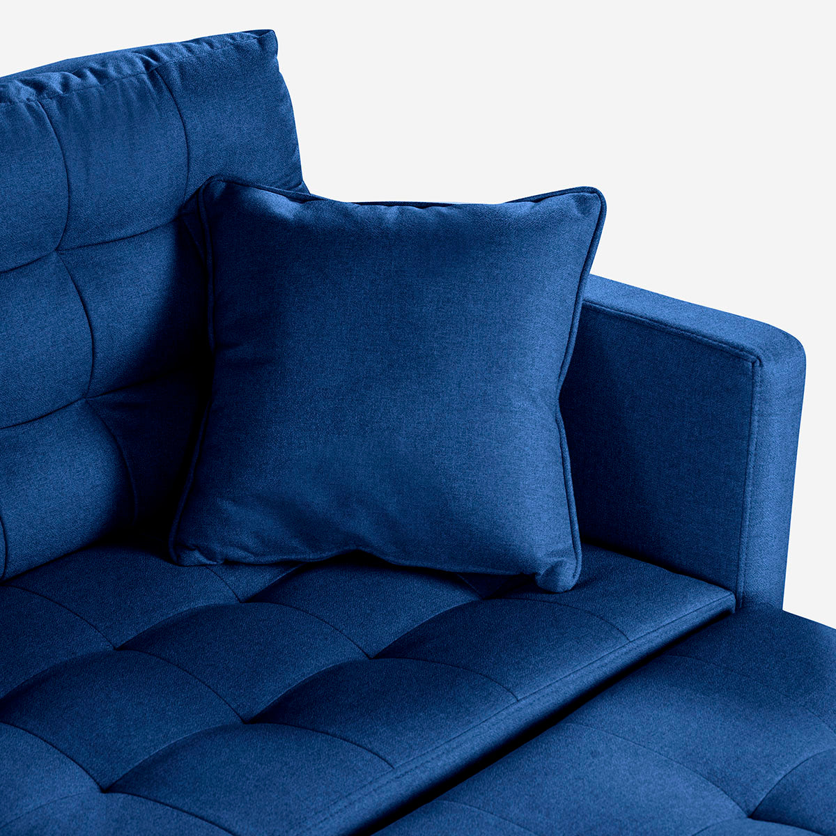 Sofá Cama + Taburete Jerome Color Azul