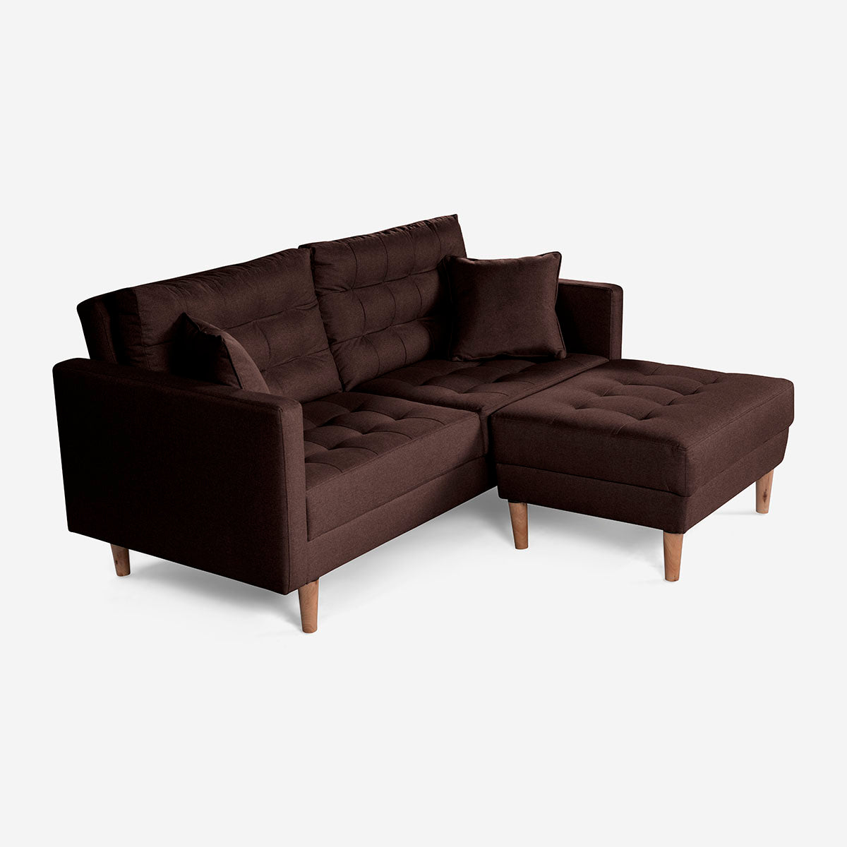 Sofá Cama + Taburete Jerome Color Chocolate