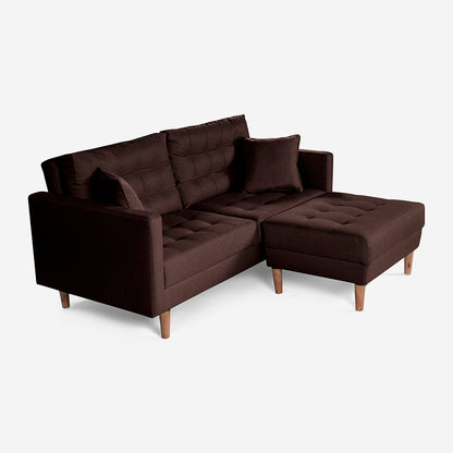 Sofá Cama + Taburete Jerome Color Chocolate