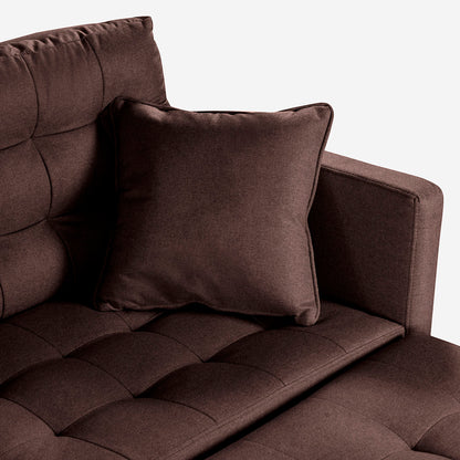 Sofá Cama + Taburete Jerome Color Chocolate