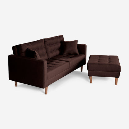 Sofá Cama + Taburete Jerome Color Chocolate