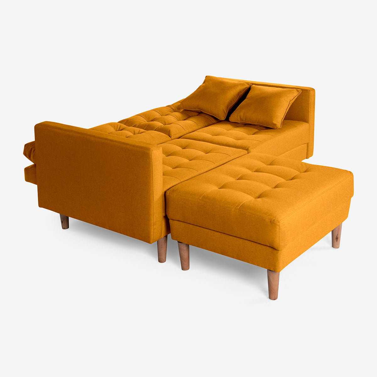 Sofá Cama + Taburete Jerome Color Mostaza
