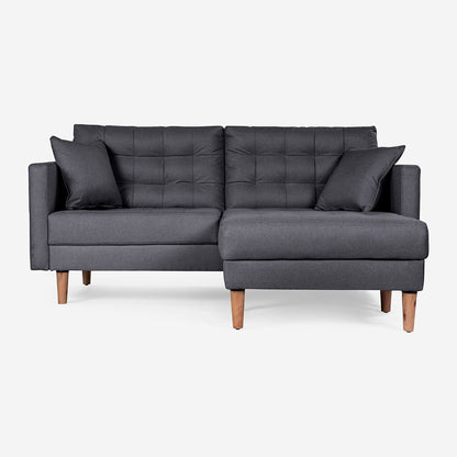Sofá Cama + Taburete Jerome Color Gris Oxford