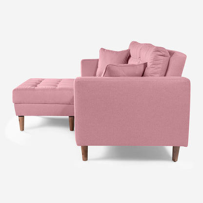 Sofá Cama + Taburete Jerome Color Rosa