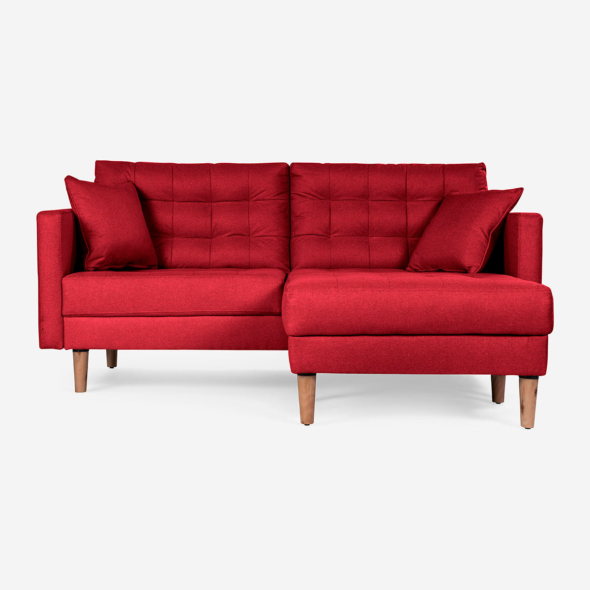 Sofá Cama + Taburete Jerome Color Rojo