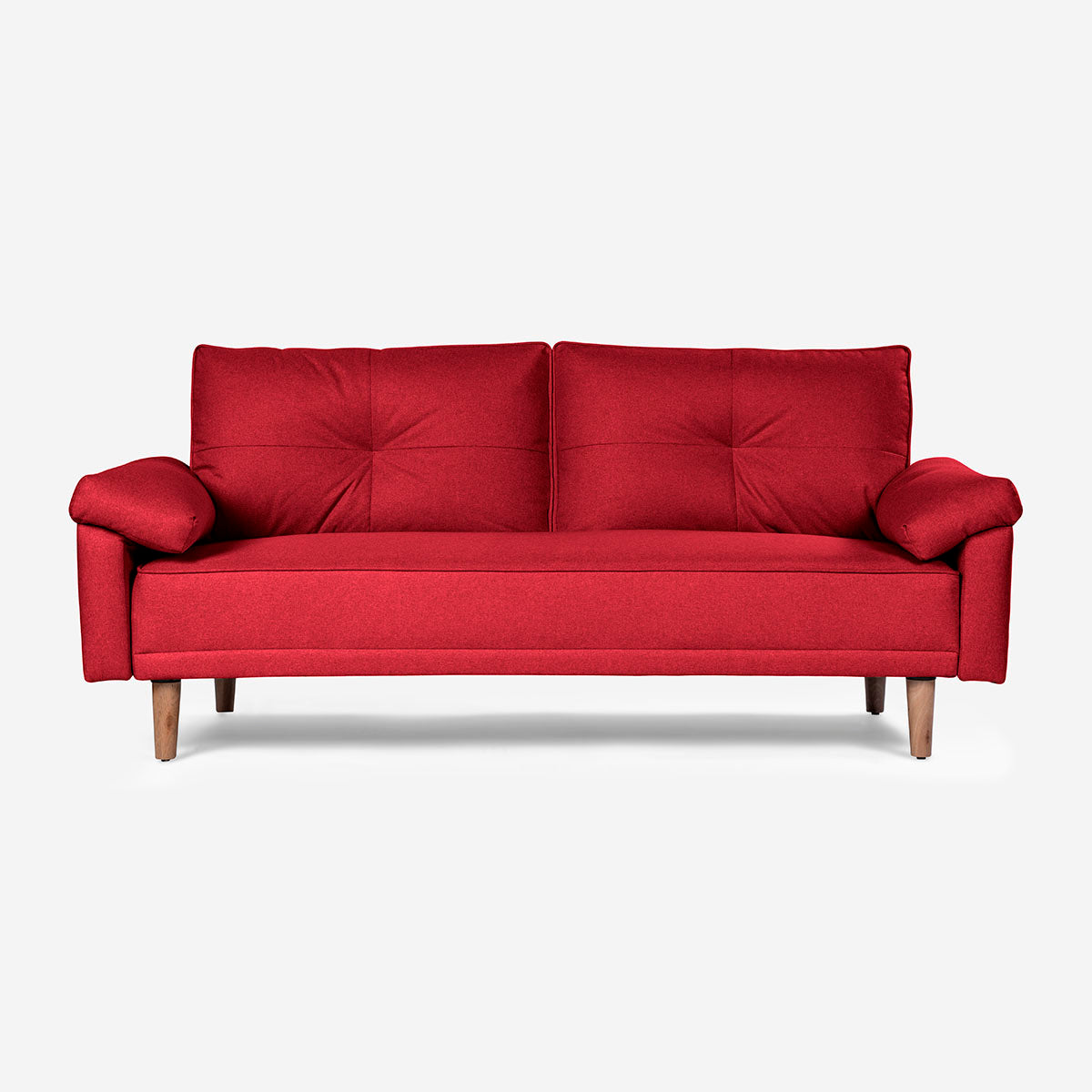 Sofá Cama Mandela Color Gris Rojo