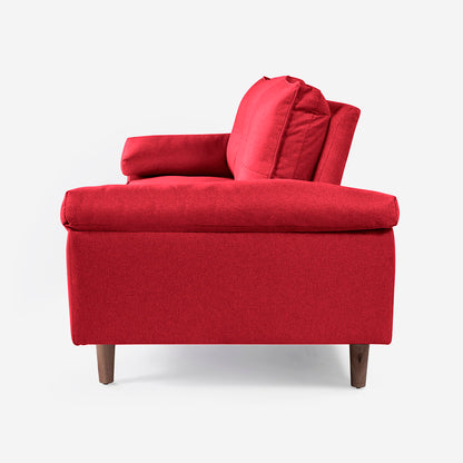 Sofá Cama Mandela Color Gris Rojo
