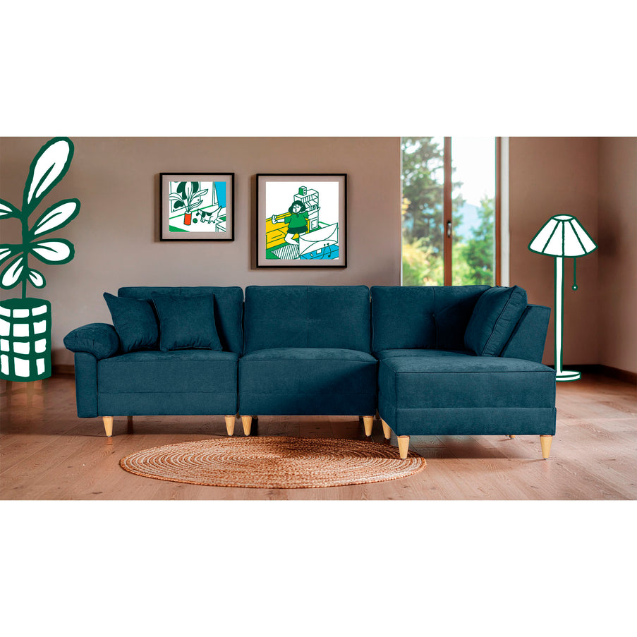 Sala Modular Maristella de 4 modulos Color Azul