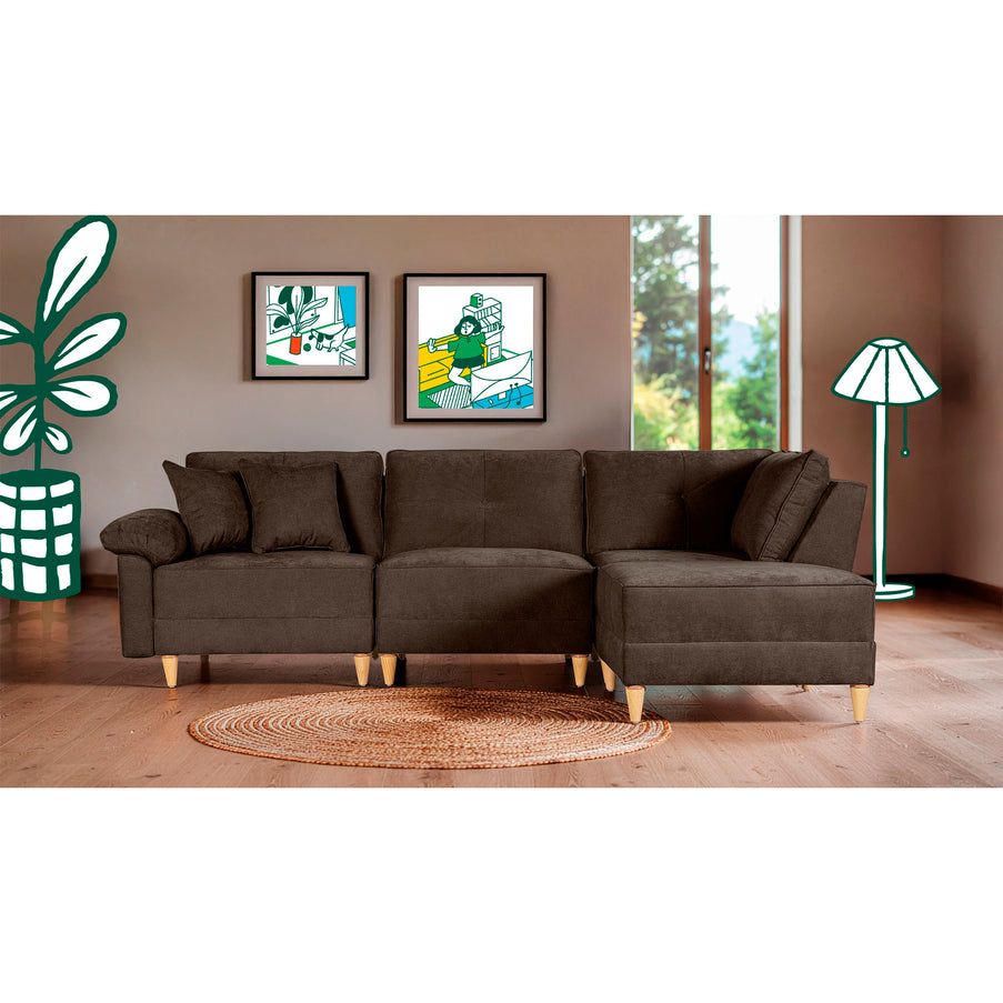 Sala Modular Maristella de 4 modulos Color Chocolate