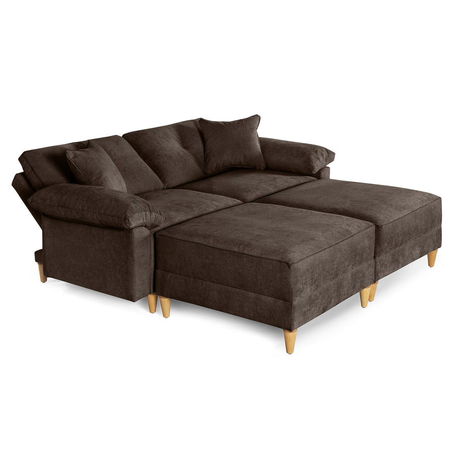 Sala Modular Maristella de 4 modulos Color Chocolate