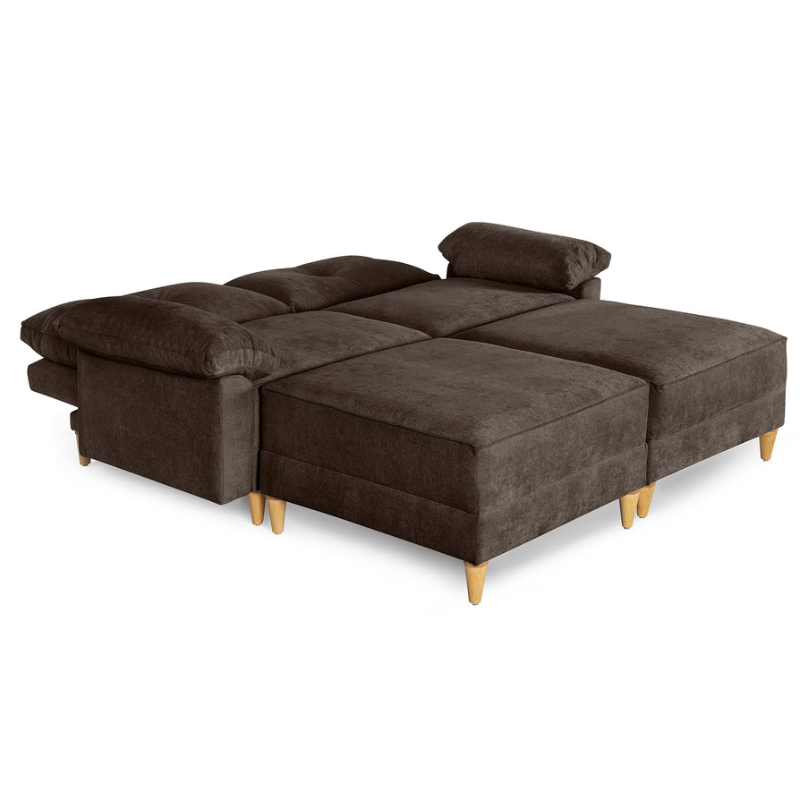 Sala Modular Maristella de 4 modulos Color Chocolate