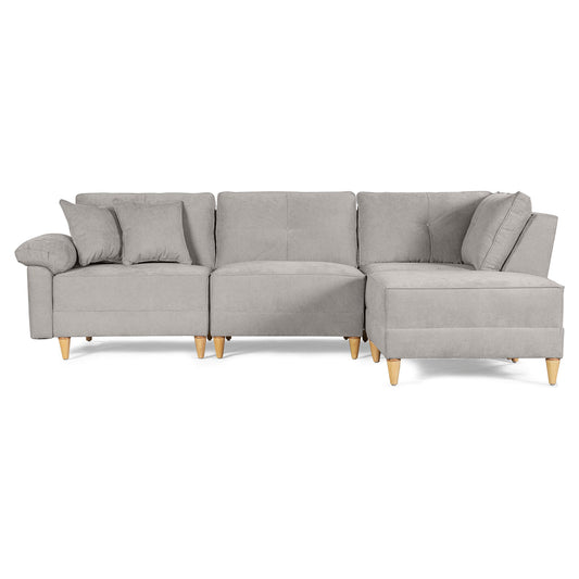 Sala Modular Maristella de 4 modulos Color Gris Claro