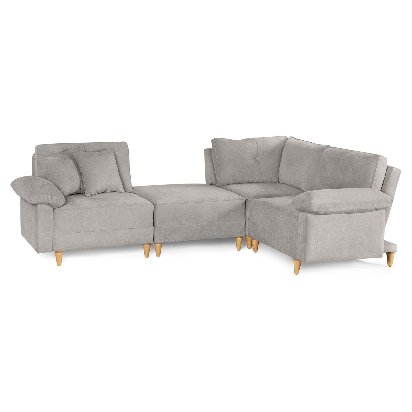 Sala Modular Maristella de 4 modulos Gris Claro | Makora