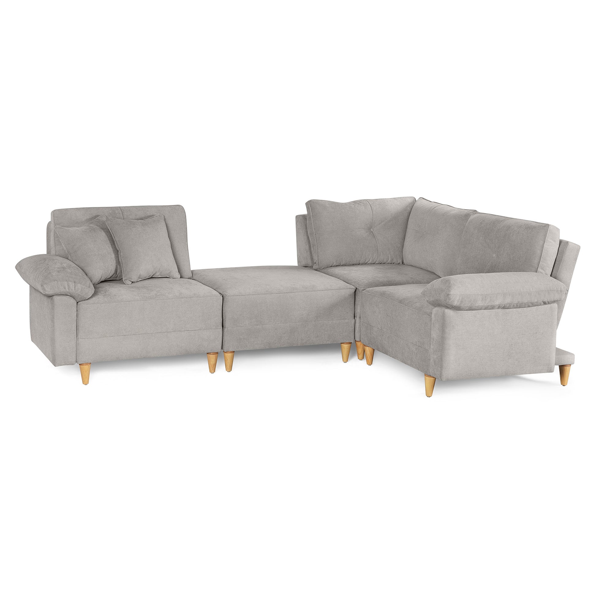 Sala Modular Maristella de 4 modulos Gris Claro | Makora