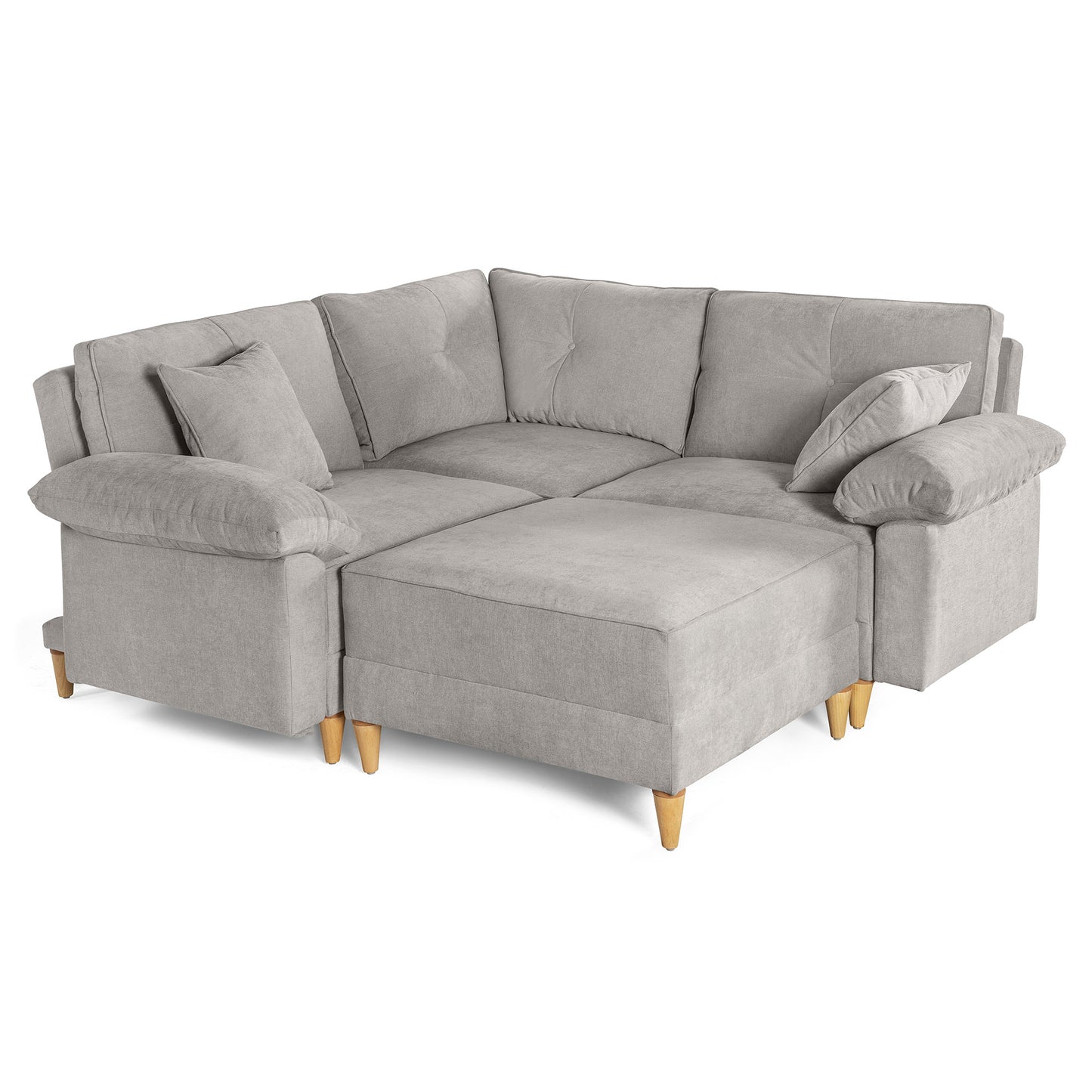 Sala Modular Maristella de 4 modulos Gris Claro | Makora