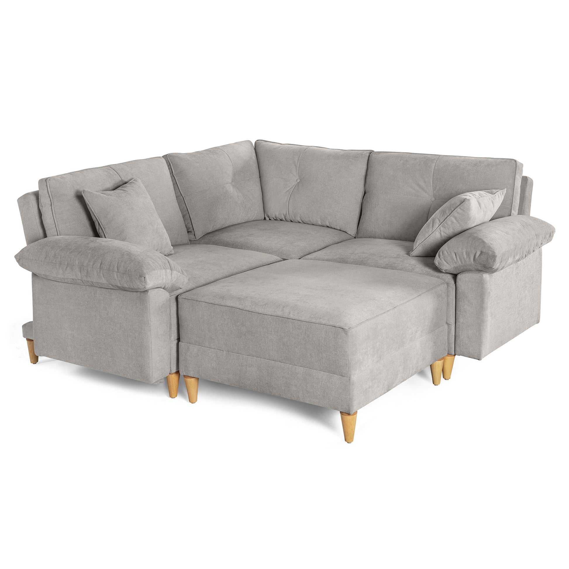 Sala Modular Maristella de 4 modulos Gris Claro | Makora