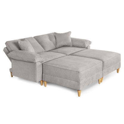 Sala Modular Maristella de 4 modulos Gris Claro | Makora