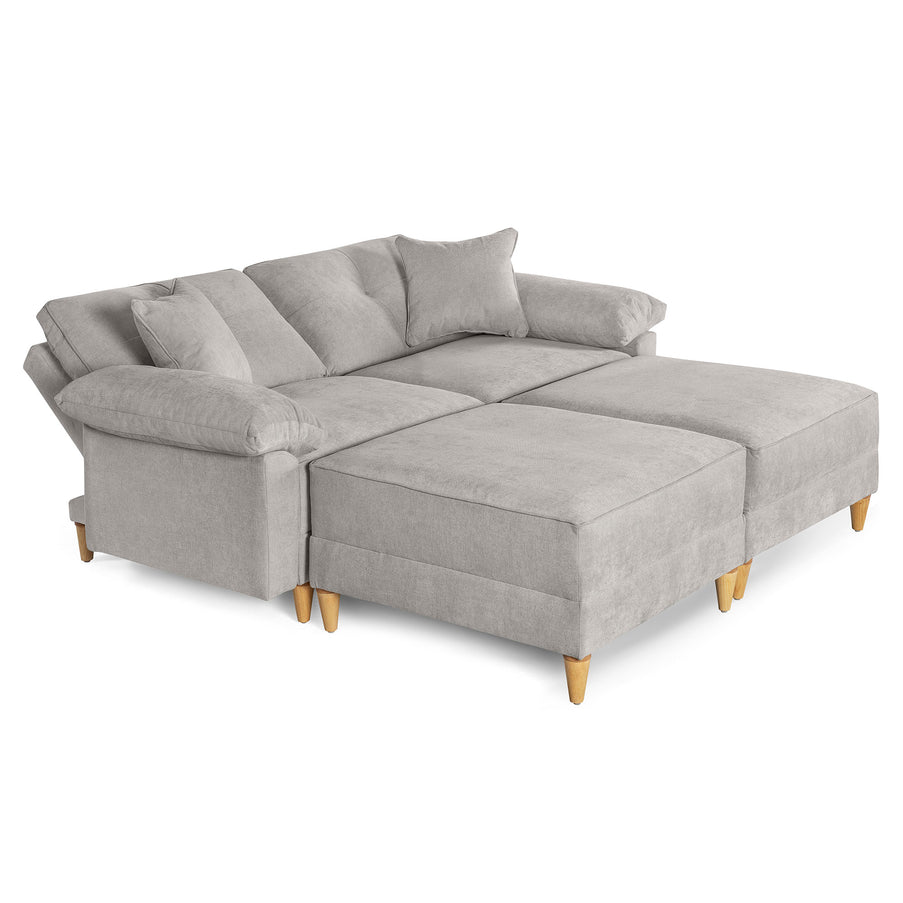 Sala Modular Maristella de 4 modulos Color Gris Claro