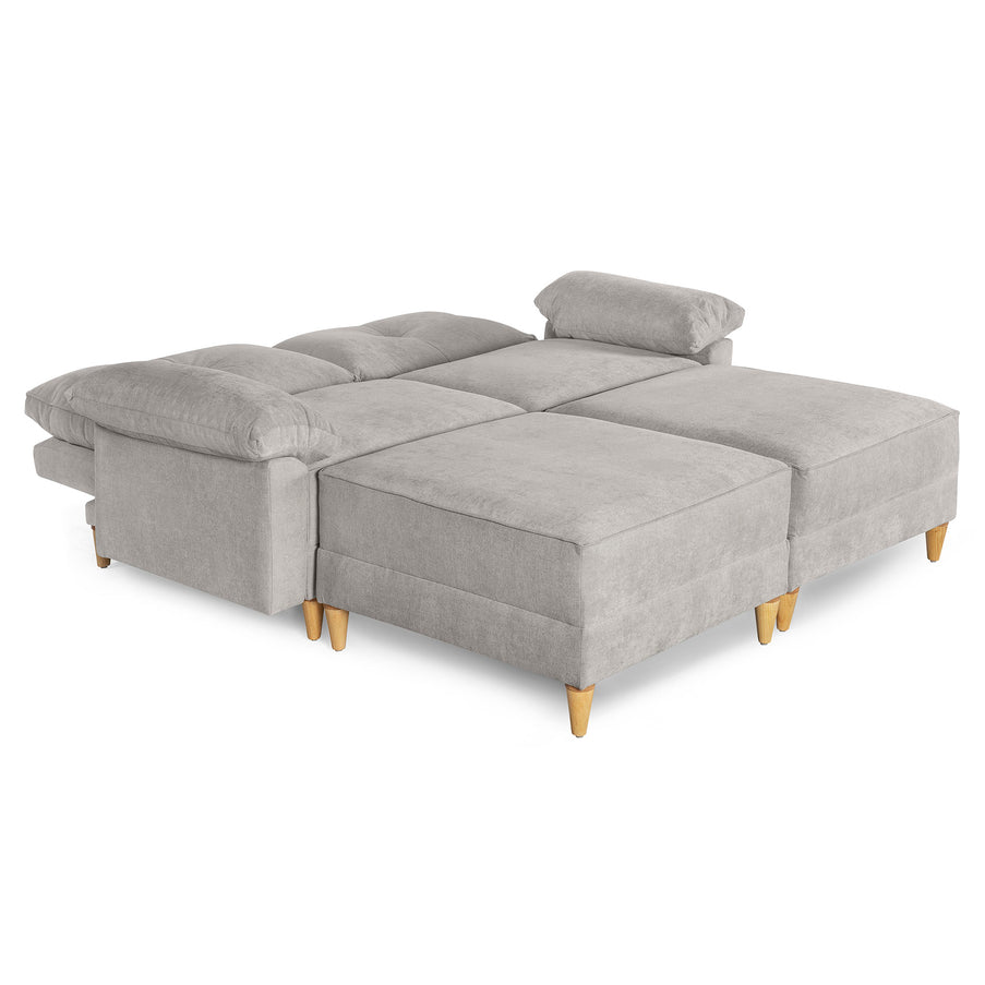 Sala Modular Maristella de 4 modulos Color Gris Claro