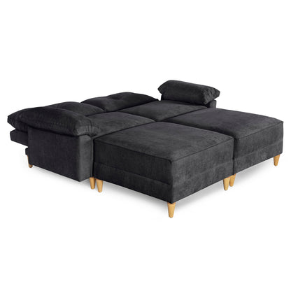Sala Modular Maristella de 4 modulos Color Negro
