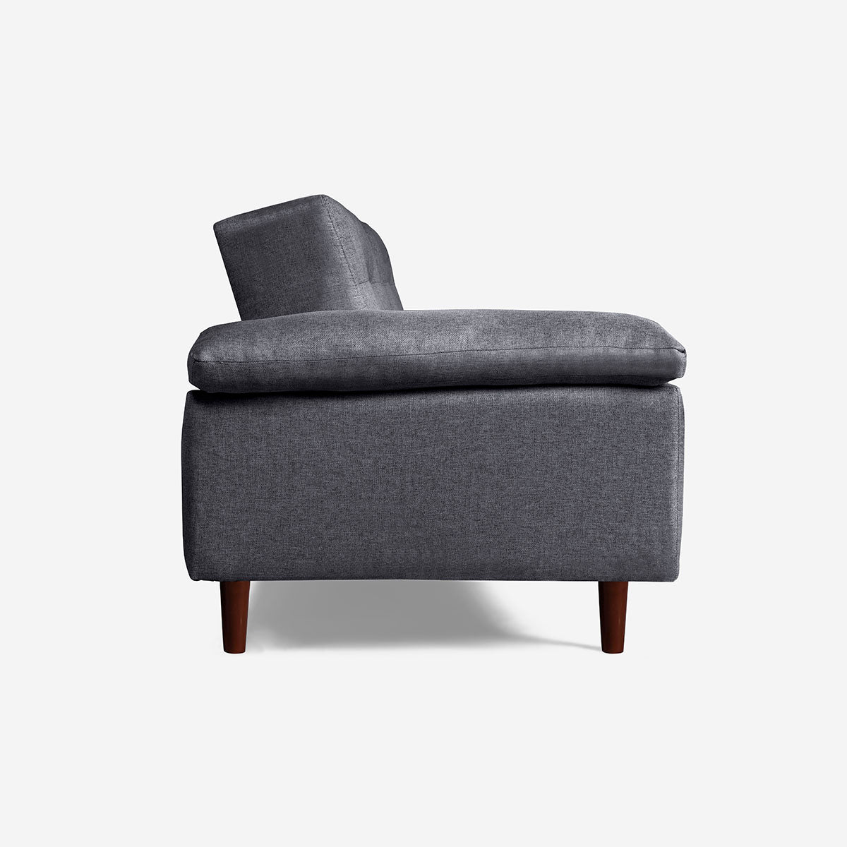 Sofá Cama Makora Maverik Gris Oxford Lino De 3 Plazas Con Portavasos - Outlet