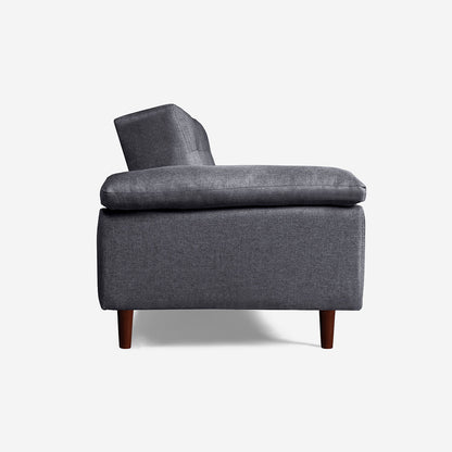 Sofá Cama Makora Maverik Gris Oxford Lino De 3 Plazas Con Portavasos - Outlet