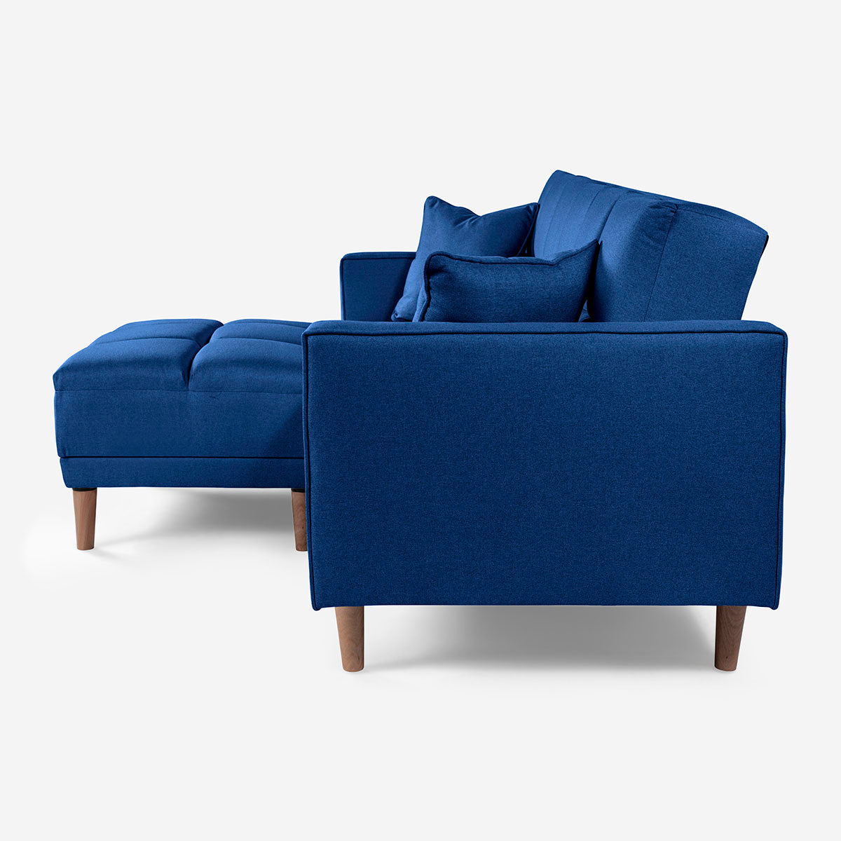 Sofá Cama + Taburete Mykolo Color Azul