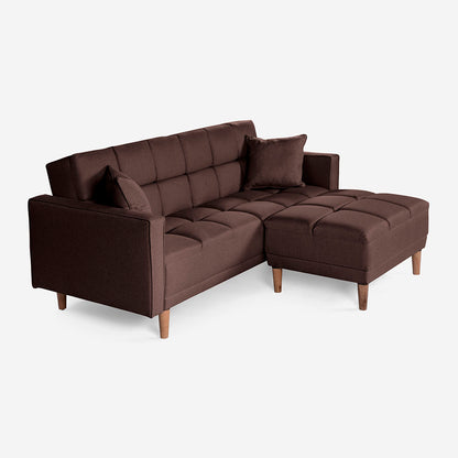 Sofá Cama + Taburete Mykolo Color Chocolate