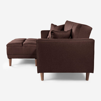 Sofá Cama + Taburete Mykolo Color Chocolate