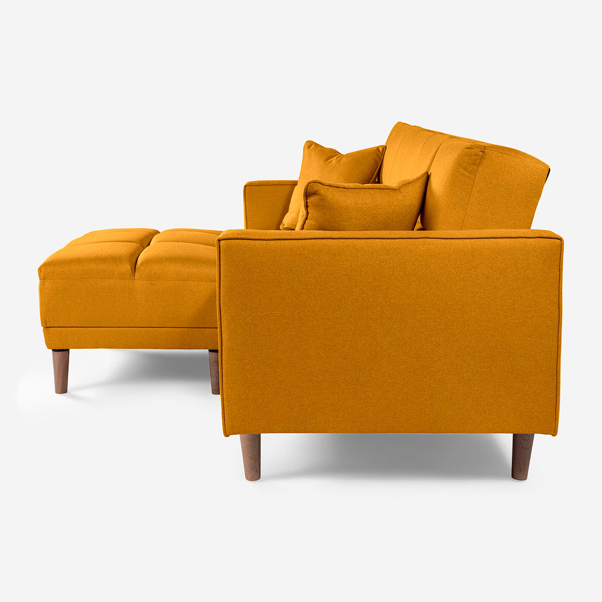 Sofá Cama + Taburete Mykolo Color Mostaza