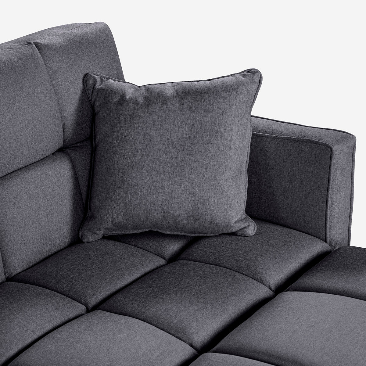 Sofá Cama + Taburete Mykolo Color Gris Oxford