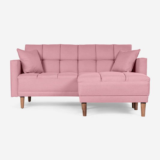 Sofá Cama + Taburete Mykolo Color Rosa