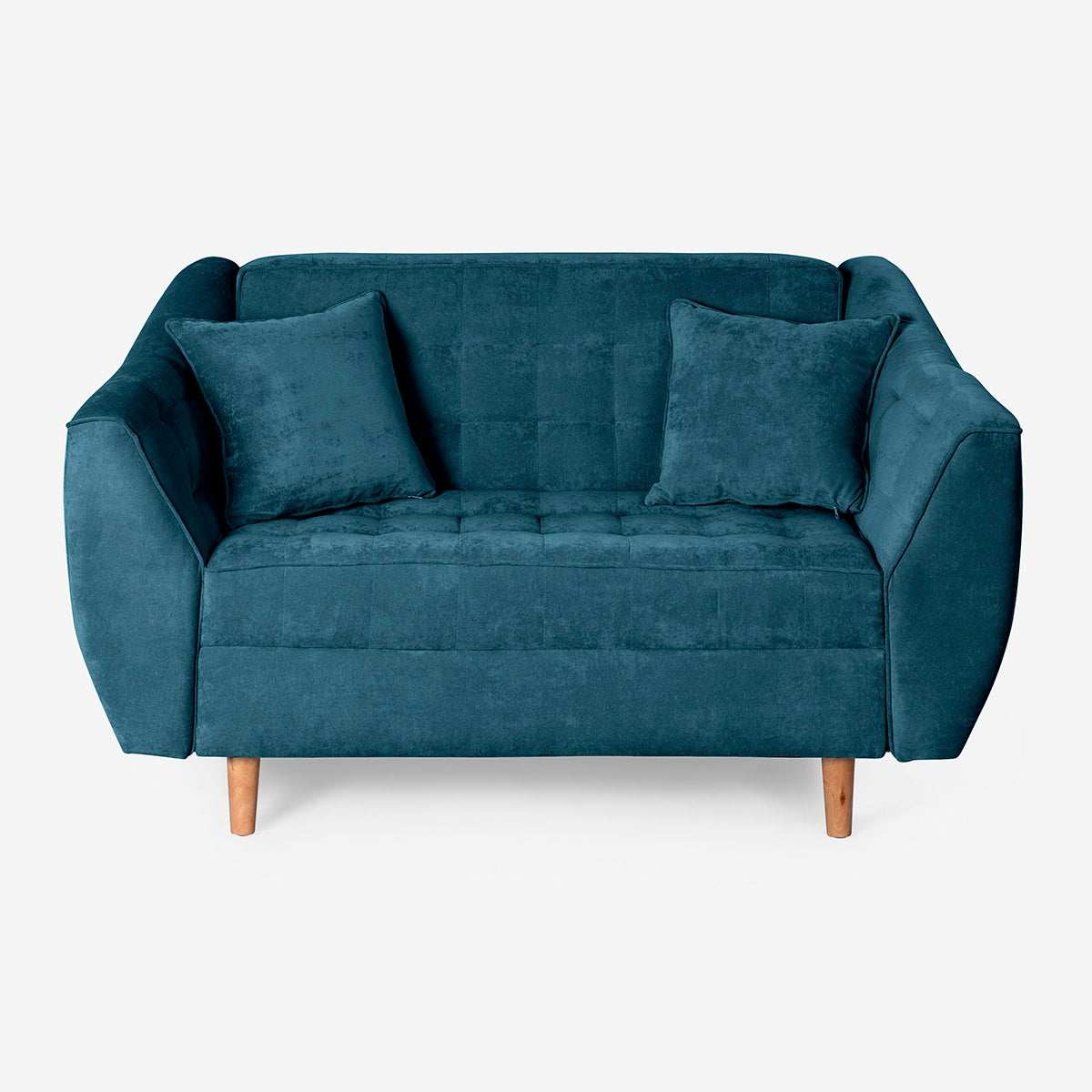 Sofá Love Seat Makora Neroli Olivo Terciopelo De 2 Plazas - Outlet