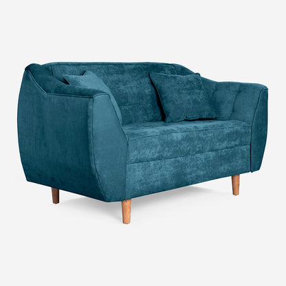 Sofá Love Seat Makora Neroli Olivo Terciopelo De 2 Plazas - Outlet