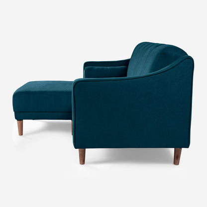 Sala Modular Chica Makora Novella Olivo Terciopelo De 2 Plazas  + Taburete