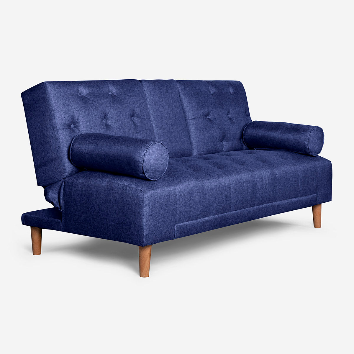 Sofá Cama Makora Paccino Azul Lino De 2 Plazas Con Portavasos - Outlet