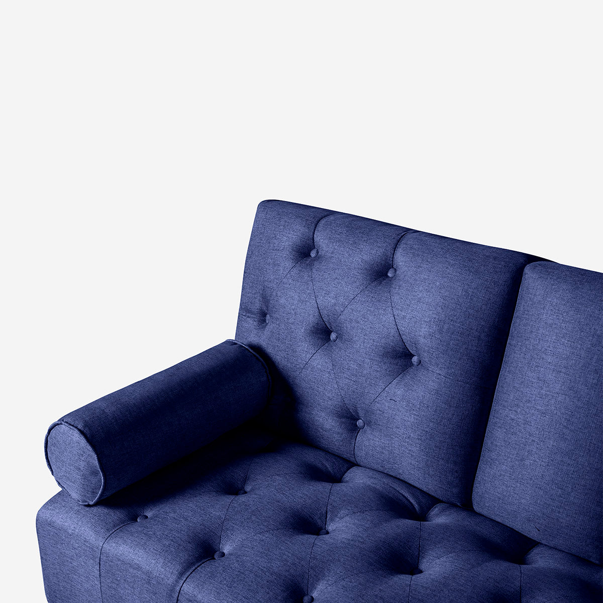 Sofá Cama Makora Paccino Azul Lino De 2 Plazas Con Portavasos - Outlet