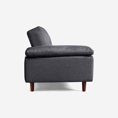 Sofá Cama Makora Presley Gris Oxford Lino De 3 Plazas Con Portavasos - Outlet
