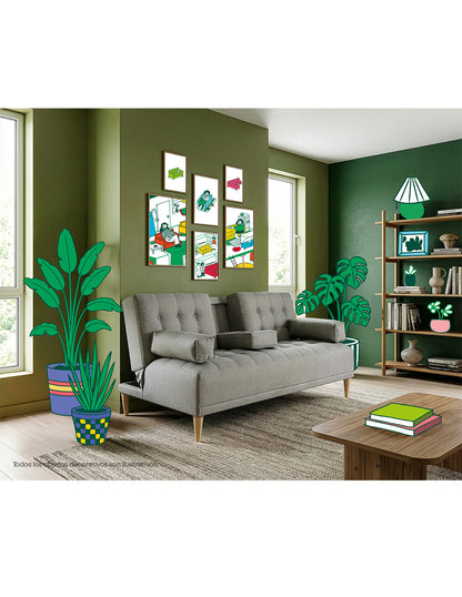 Sofá cama Queen Color Gris Claro