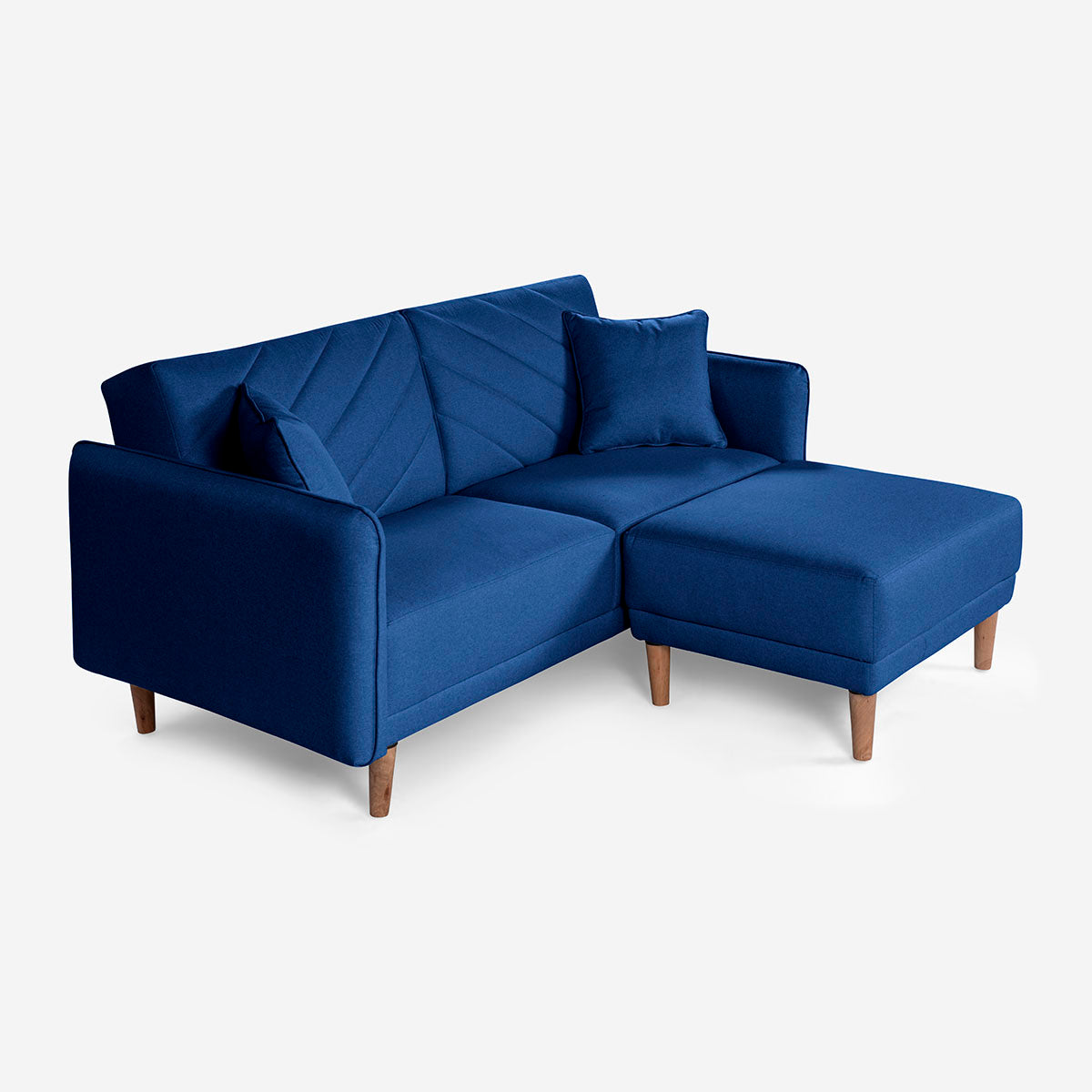 Sofá Cama + Taburete Ritz Azul