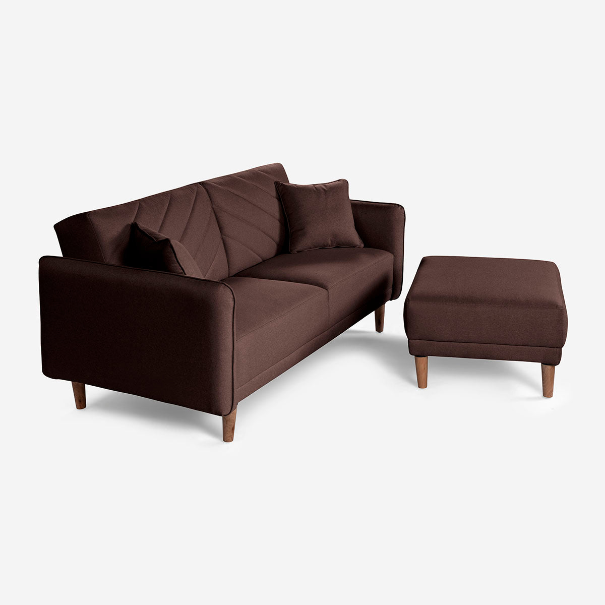 Sofá Cama + Taburete Ritz Chocolate