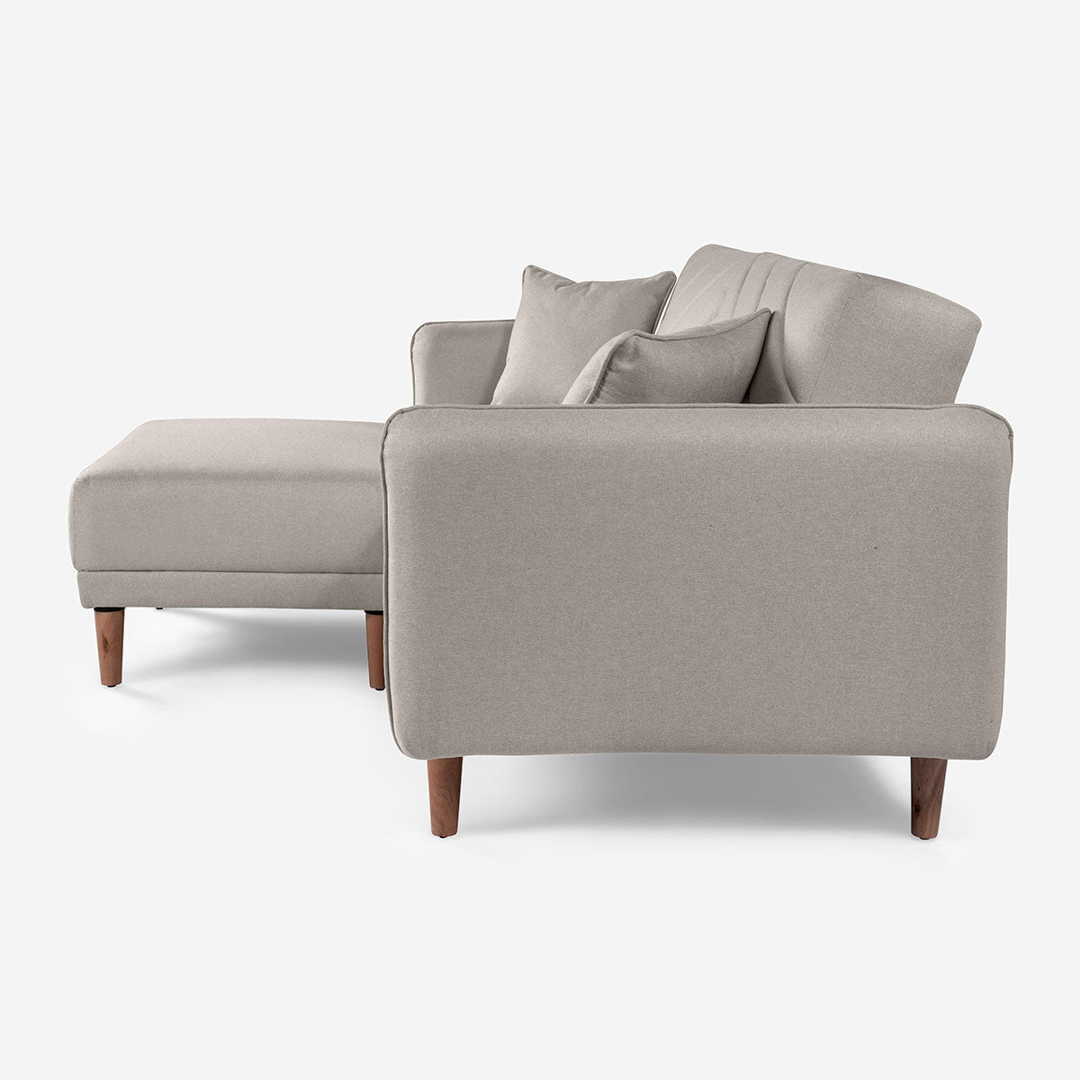 Sofá Cama + Taburete Ritz Gris Claro
