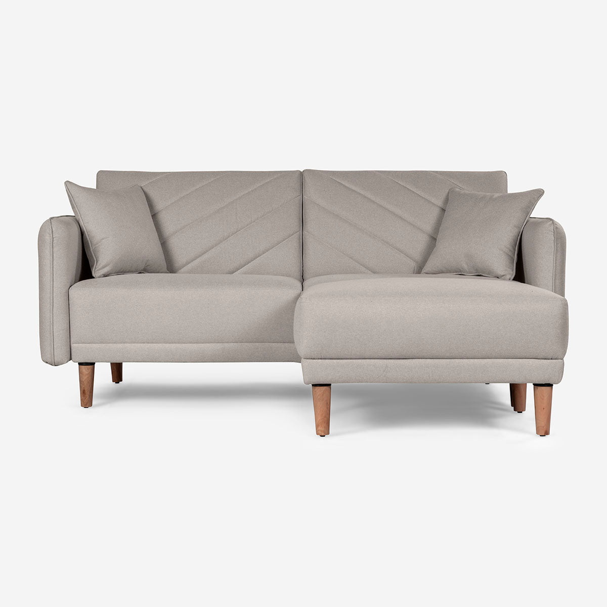 Sofá Cama + Taburete Ritz Gris Claro